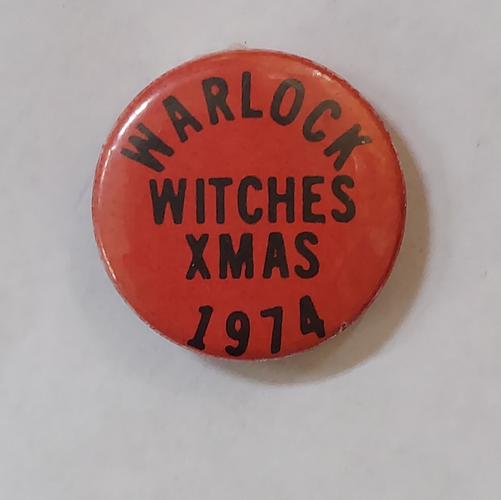 Original VTG LGBTQ Pinback 1974 Warlock Witches Ball in San Francisco